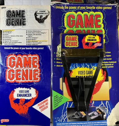 Nintendo NES Game Genie Game Enhancer Galoob w/ Book of Codes Manual & Box