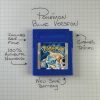 Pokemon Blue (Game Boy Color, 1998) Authentic *NEW BATTERY* w/ Save Game (Copy)