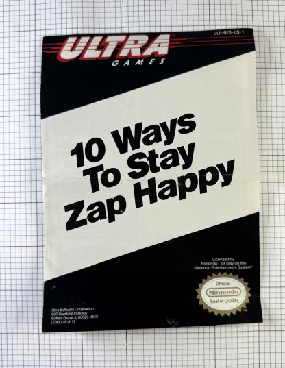 NINTENDO 10 WAYS TO STAY ZAP HAPPY Ultra Game Insert UTL-NES-US-1 - Image 2