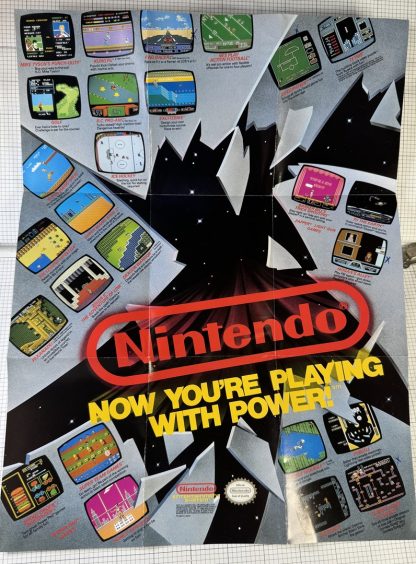 NES Insert Now You’re Playing With Power Original Nintendo Console POSTER