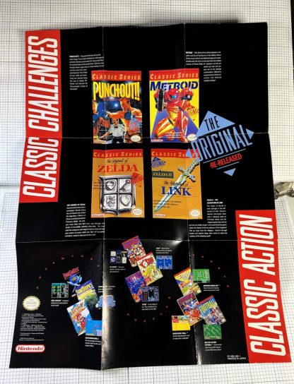 Classic Action Challenges Poster GP-NES-USA-1 - Zelda, Link, Punchout, Metroid