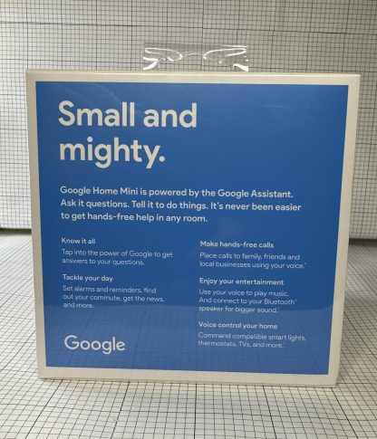 Google Home Mini Smart Speaker Assistant - Chalk (GA00210-US) Factory Sealed - Image 2