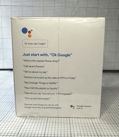 Google Home Mini Smart Speaker Assistant - Chalk (GA00210-US) Factory Sealed - Image 5