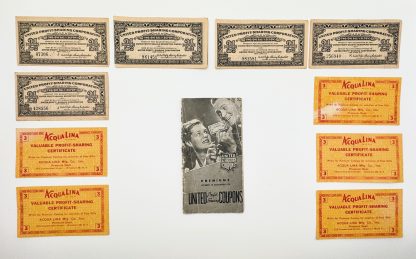 LOT of 10 - Vintage 1950's United Profit Sharing Corporation Coupons - With Redemption Catalog!