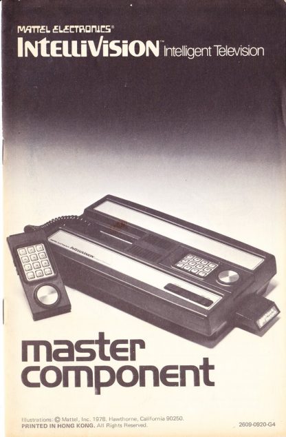 Vintage 1978 Intellivision Master Component Manual & Repair Card - FREE DOWNLOAD!
