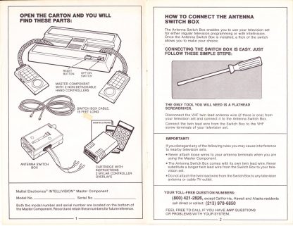 Vintage 1978 Intellivision Master Component Manual & Repair Card - FREE DOWNLOAD! - Image 4