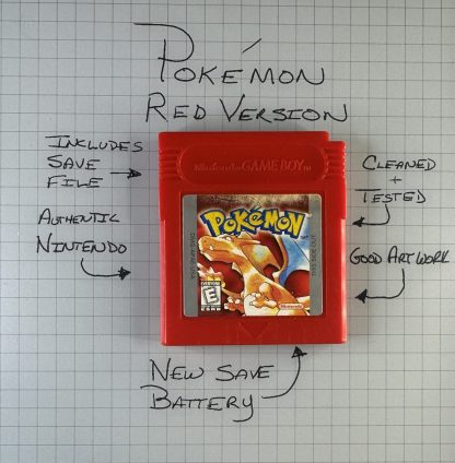Pokemon Red Version (Game Boy, 1998) Authentic! NEW BATTERY & SAVE GAME! - Image 2
