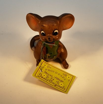 Vintage Lot of 7 Josef Originals Mouse Village Figurines (Bride, Bugsy, Mommie, & More) - Image 6
