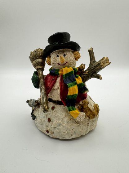 Vintage Snow Man  Music Box : Plays Frosty The Snow Man