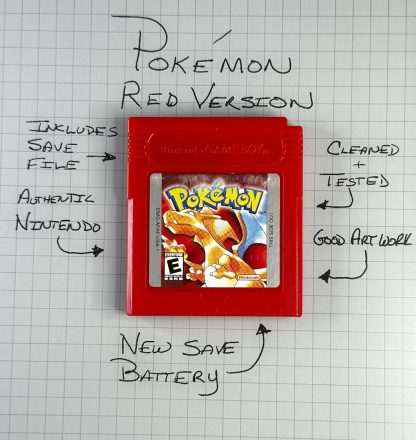Pokemon Red Version (Game Boy, 1998) Authentic! NEW BATTERY & SAVE GAME!