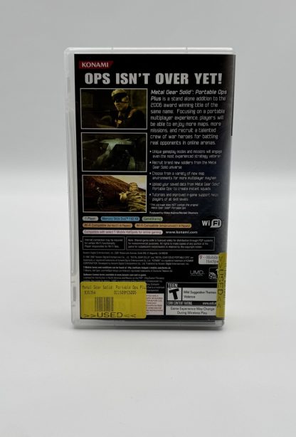 Metal Gear Solid: Portable Ops Plus (Sony PSP) Complete in box w/ Manual - Image 4