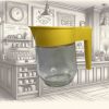 Vintage Gemco 1970's Yellow Flip Top Creamer