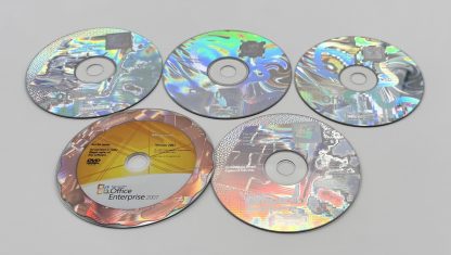 Vintage Holographic CD's (5 Pieces) - Microsoft 2000-2007