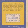 1969-70 Topps Hockey Card # 37 Rod Gilbert (HOF) - New York Rangers - Image 2