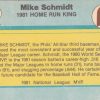 Lot of 3 - 1982 Fleer Mike Schmidt Collection Cards 258, 637, 641 - Image 8