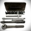 Vintage Stevens Walden USA 1/4" Drive Socket Driver - 17 Piece Set