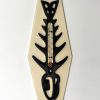 Vintage St. Labre Indian School Fish Bone Wall Hanging Thermometer - Made in USA