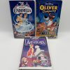 LOT OF 3 - Disney Masterpiece - Cinderella, Oliver & Company, Aristocats  (VHS)