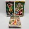 LOT OF 3 - Disney Masterpiece - Bambi, Fun & Fancy Free, Winnie The Pooh (VHS)