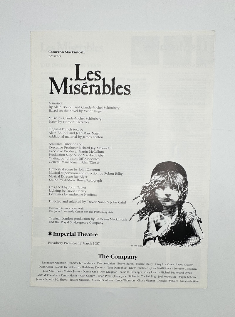 Les Miserables Playbill & Souvenir Brochure and Synopsis 1993 - Imperial Theater NYC - Image 12