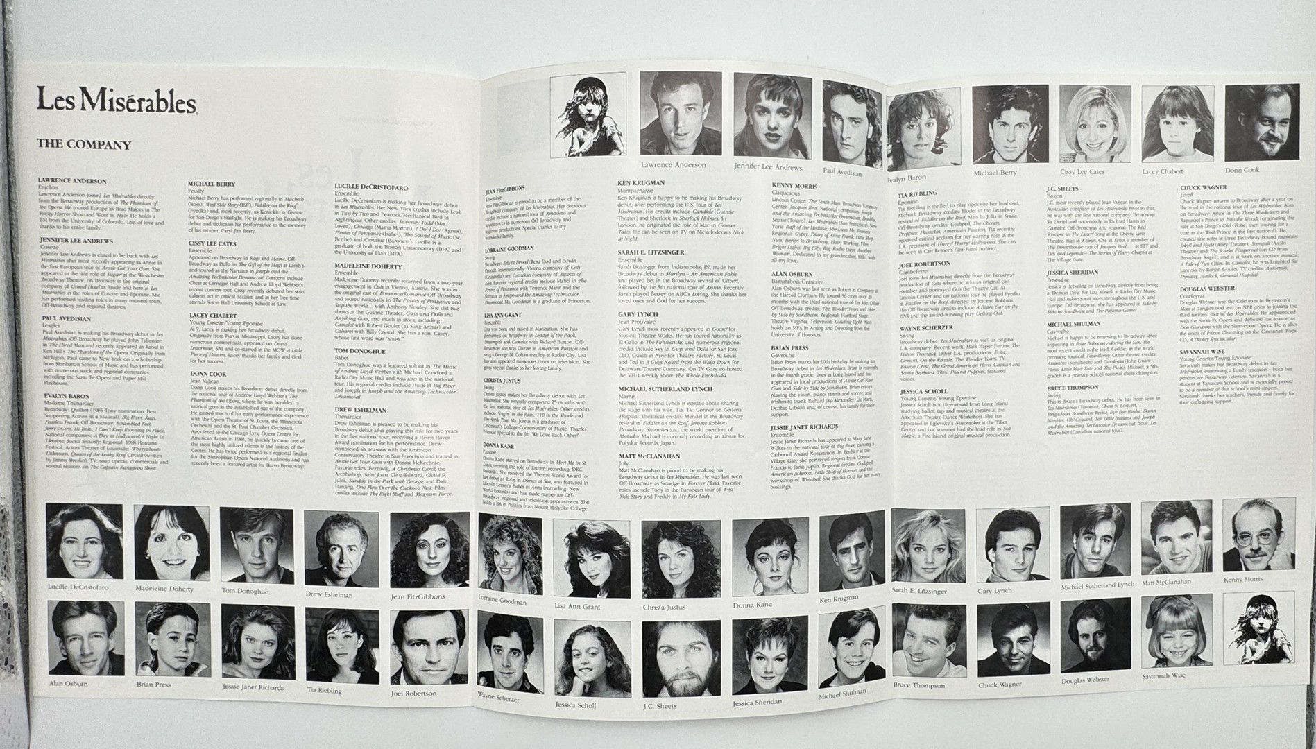 Les Miserables Playbill & Souvenir Brochure and Synopsis 1993 - Imperial Theater NYC - Image 6
