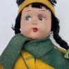 Vintage 1940 Flexo Toys Wonderflex Bendy Indian Girl Doll W/ Tag - 11.5" Tall - New York - Rare Find - Image 2