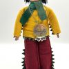 Vintage 1940 Flexo Toys Wonderflex Bendy Indian Boy Doll W/ Tag - 11.5" Tall - New York - Rare Find