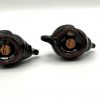 Vintage Japan Black Cat Teapot Ceramic Salt & Pepper Shakers with Stoppers - Redware - Image 4