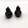 Vintage Japan Black Cat Teapot Ceramic Salt & Pepper Shakers with Stoppers - Redware - Image 3