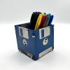 Floppy Disk Pen and Pencil Holder (BLUE)