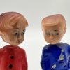 Vintage Mid-Century Plastic Magnetic Toy Bobble Wobble Head Kissing Boy & Girl - Made In Hong Kong - Image 6