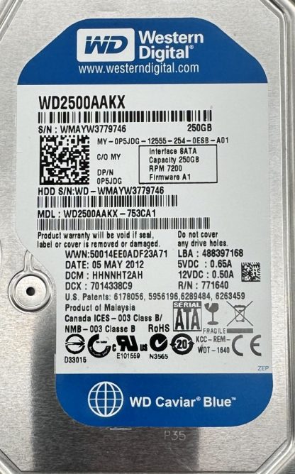 Western Digital WD2500AAKX-753CA1 3.5" 250GB 7200RPM SATA DELL 0M4HXR - Image 3