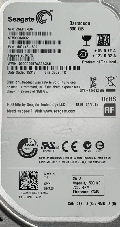 Seagate Barracuda 500GB ST500DM002-1BD142 - Image 2