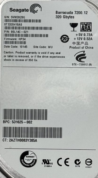 SEAGATE 320GB - ST3320418AS - Image 3