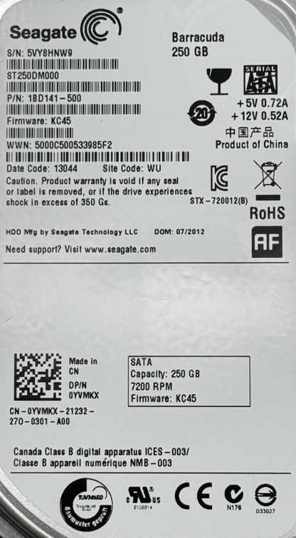 SEAGATE 250GB - ST250DM000-1BD141 - Image 2