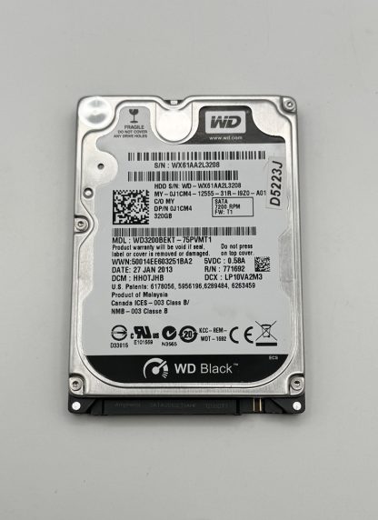 WD SCORPIO BLACK WD3200BEKT-75PVMT1 320GB 7200RPM SATA-2 2.5" HDD