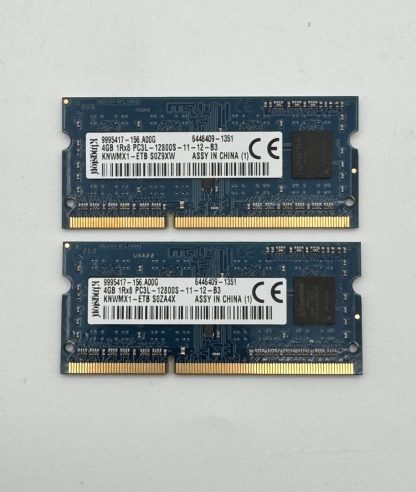 Kingston 8GB (4GB x 2) PC3L-12800S DDR3 1600MHz Laptop Memory Ram Sodimm KNWMX1-ETB