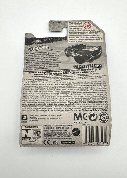 2012 Hot Wheels '70 Chevy Chevelle SS Blue #172/247 HW Racing #2/10 - Image 4