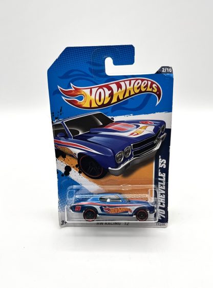 2012 Hot Wheels '70 Chevy Chevelle SS Blue #172/247 HW Racing #2/10 - Image 5