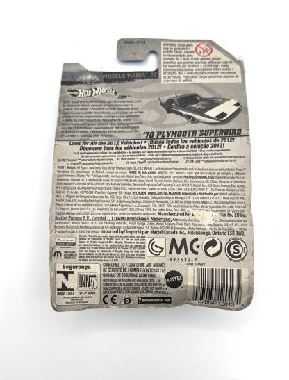 Hot Wheels '70 Plymouth Superbird, Purple, 2012 Muscle Mania - Mopar - Image 4