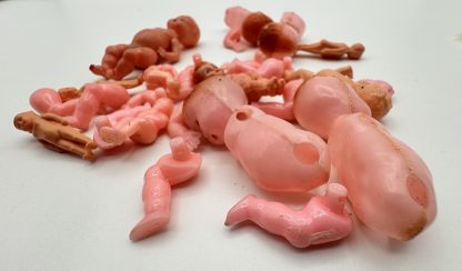 Vintage Plastic Doll Parts - Assorted Lot - Crafting, Repurposing, Art Supplies - Collector's Find - Pink & Cream Tones - Image 4