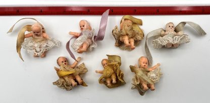 Vintage Miniature Baby Dolls - Lot of 7 - Sweet Charm - Handmade Dresses - Nostalgic Collectible - Image 4
