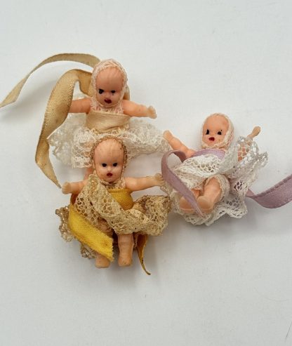 Vintage Miniature Baby Dolls - Lot of 7 - Sweet Charm - Handmade Dresses - Nostalgic Collectible - Image 6