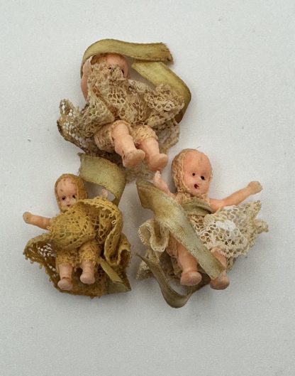 Vintage Miniature Baby Dolls - Lot of 7 - Sweet Charm - Handmade Dresses - Nostalgic Collectible - Image 2