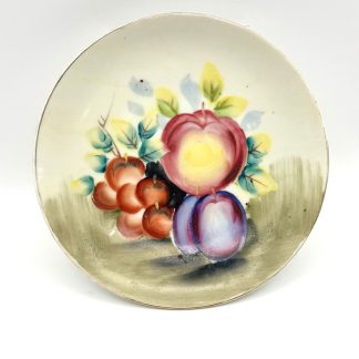 Vintage Betson Decorative Wall Plate Hand Painted - Apples Grapes Plums