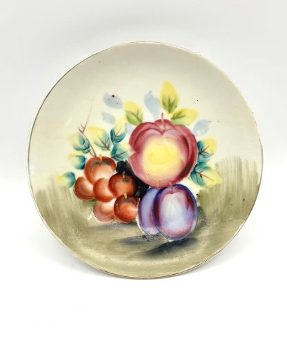 Vintage Betson Decorative Wall Plate Hand Painted - Apples Grapes Plums