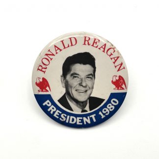 Vintage 1980 Ronald Reagan Campaign Pin - 40th President - Political Memorabilia 3"