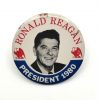 Vintage 1980 Ronald Reagan Campaign Pin - 40th President - Political Memorabilia 3"