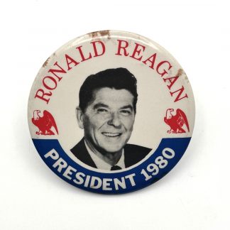 Vintage 1980 Ronald Reagan Campaign Pin - 40th President - Political Memorabilia 3"