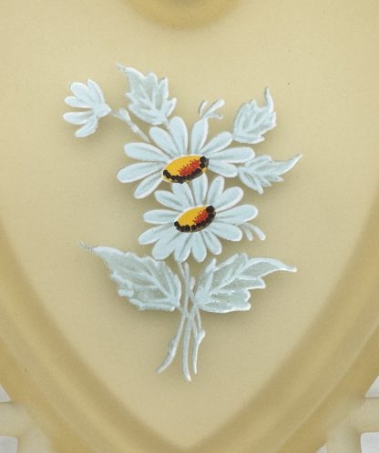 Vintage Westmoreland Yellow Satin Glass Heart Dish - Hand Painted Daisies - Granny Core Charm - Image 4